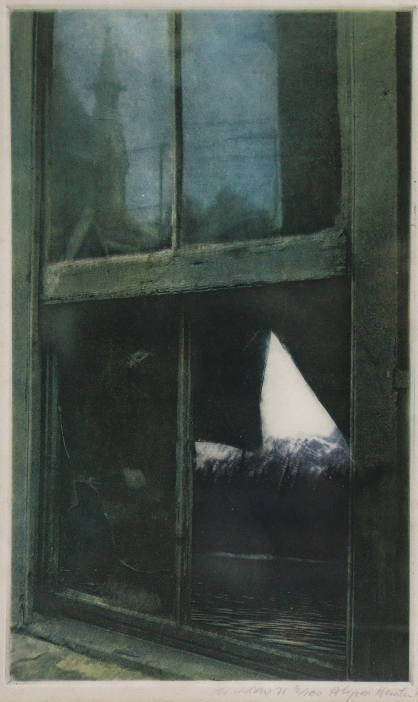 ALYSON HUNTER (b. 1948, New Zealand) “Window 71”; coloured etching; signed, inscribed & numbered 8/