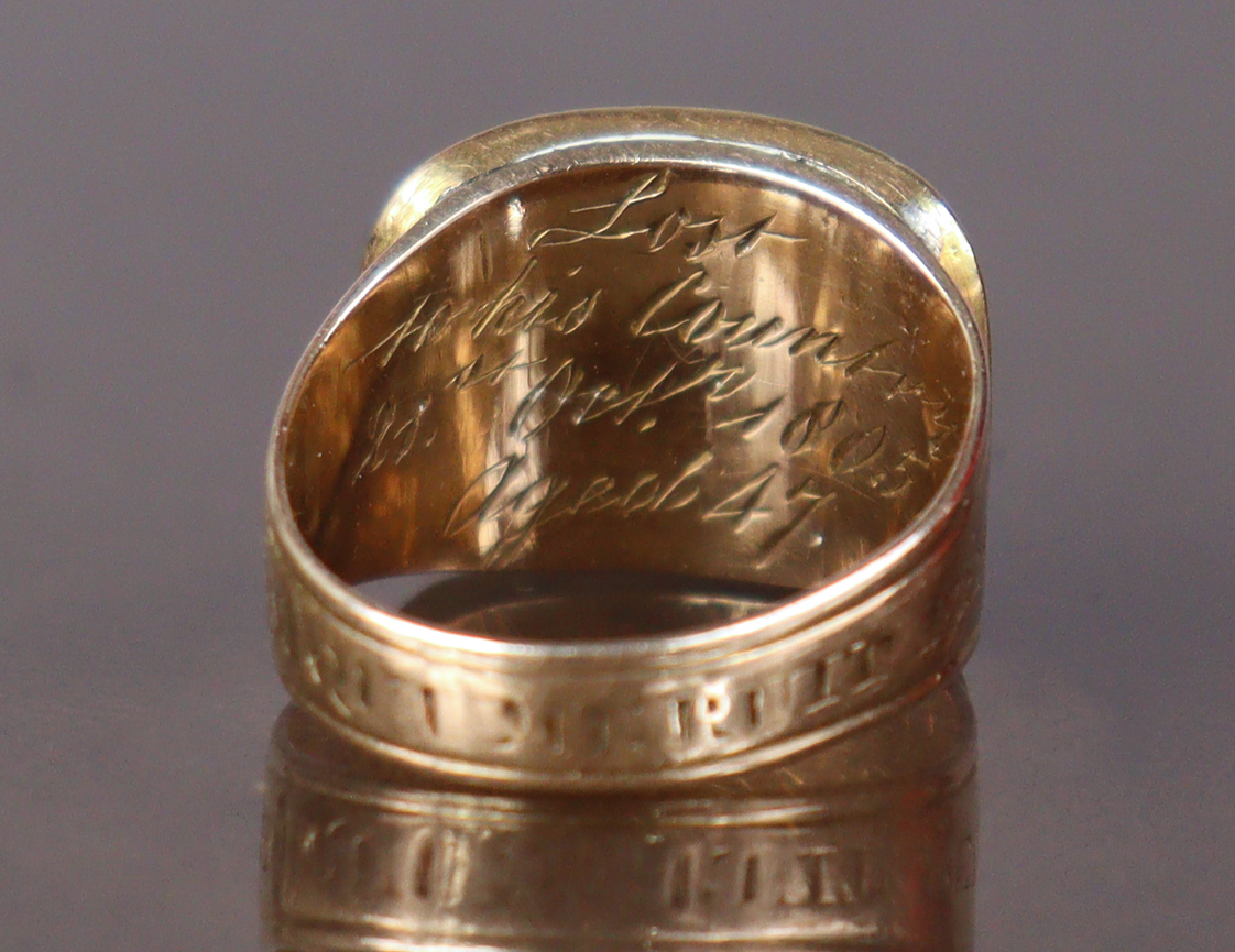 AN IMPORTANT GOLD & ENAMEL MOURNING RING FOR VICE ADMIRAL 1st VISCOUNT LORD NELSON KB, 1st DUKE OF - Image 4 of 18