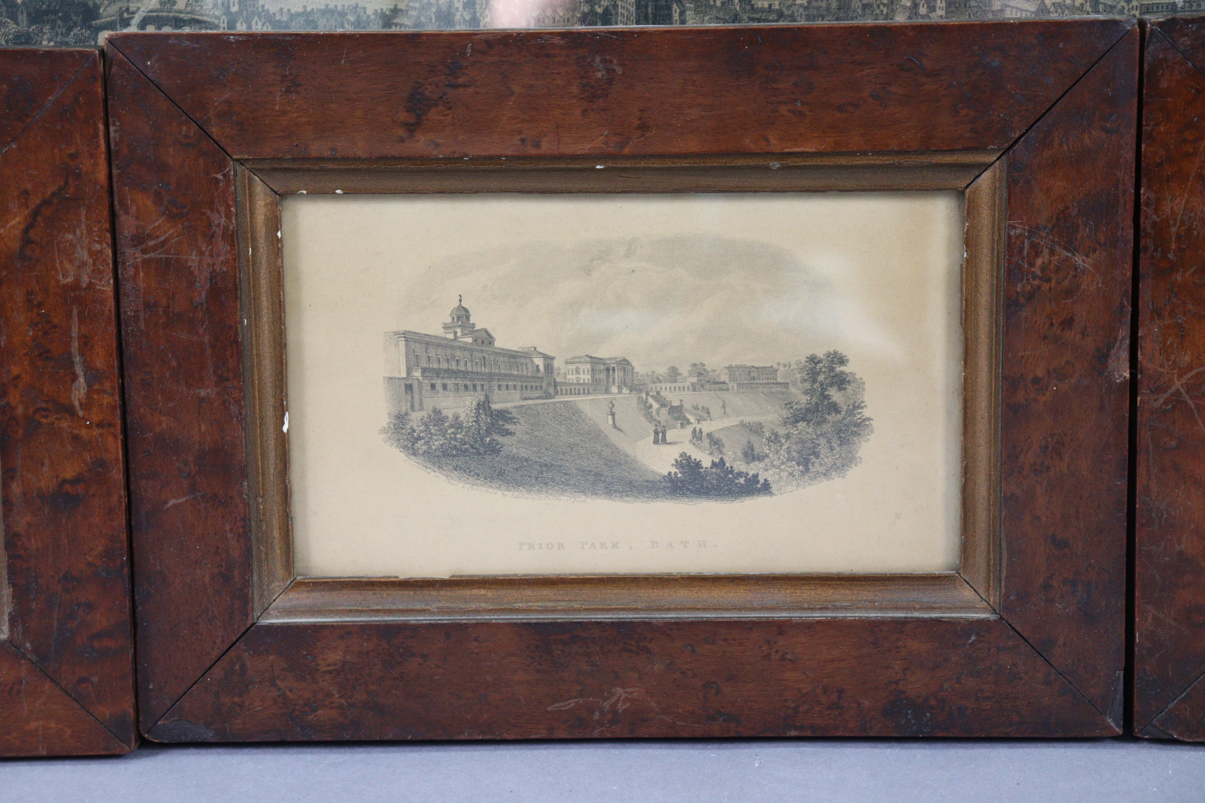 A set of ten 19th century black & white engravings of Bath views, 3¾” x 6¼”, in matching glazed - Image 9 of 11