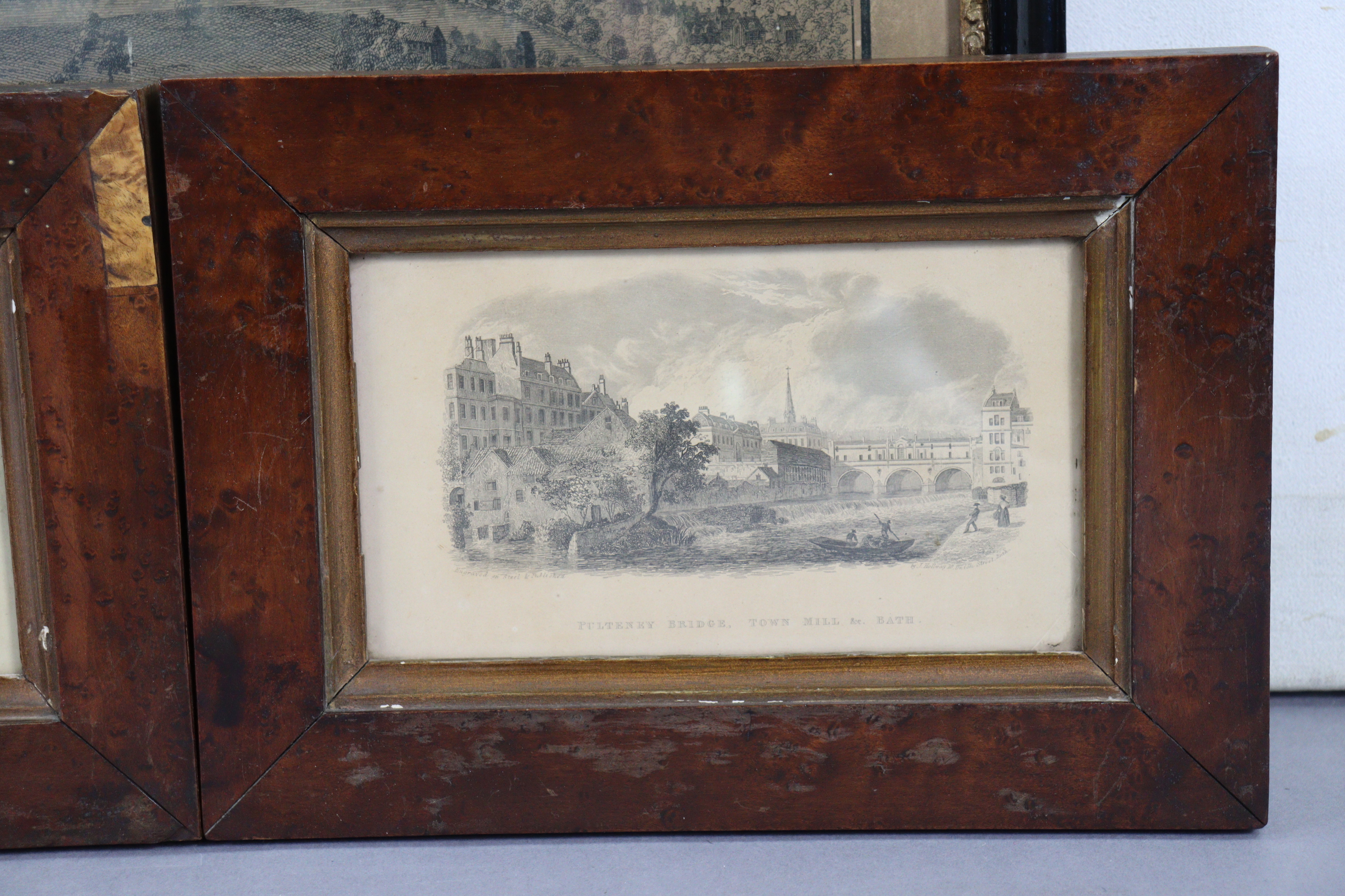 A set of ten 19th century black & white engravings of Bath views, 3¾” x 6¼”, in matching glazed - Image 11 of 11