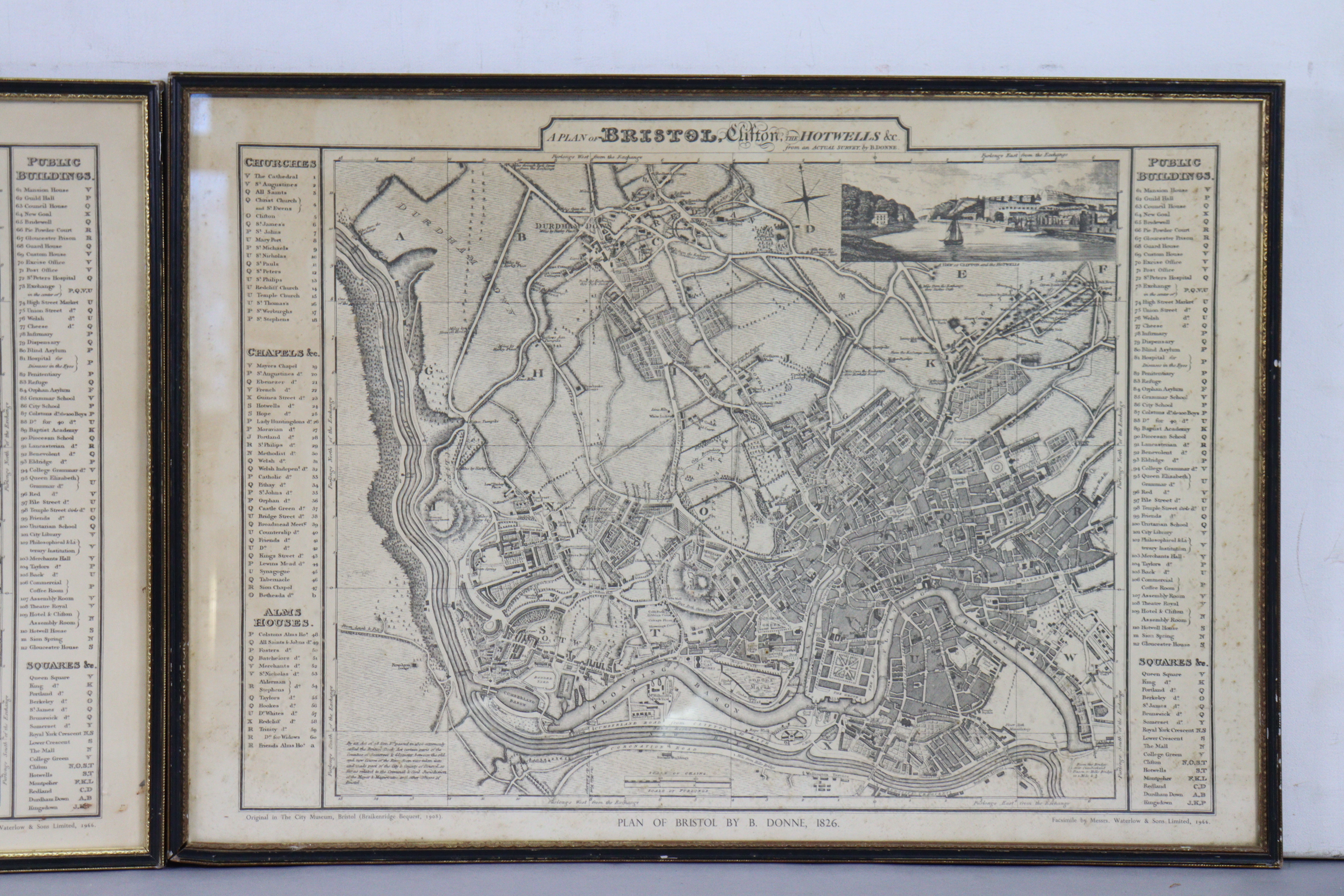 After BENJAMIN DONNE (1729-1798). A pair of engraved maps: “A Plan of Bristol, Clifton, The - Image 3 of 4