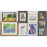 Twenty-one various decorative paintings and prints, all framed.