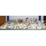 A collection of crested china, together with various novelty ceramic condiments, and various other