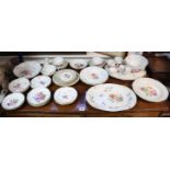 Various items of Meissen porcelain floral decorated dinner & teaware.