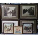 Twelve various prints, each in a glazed frame.