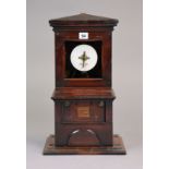 A vintage L.M.S railway’s counter-top clock in a walnut case (w.a.f), 18” high.