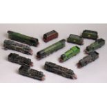 Two Hornby Dublo “00” gauge scale models of 4-6-2 locomotives “Duchess of Montrose”; two ditto LMS