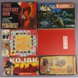 Four vintage board games “Buccaneer” “(Waddingtons), “Escape From Colditz” (Parker), “Kojak” (