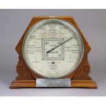 A 1930’s counter-top barometer by Short & Mason of London (patent no. 407451) , with a 11¾” diameter