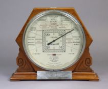 A 1930’s counter-top barometer by Short & Mason of London (patent no. 407451) , with a 11¾” diameter
