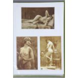 A collection of thirty-three reproduction erotic postcards.