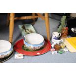 Various items of decorative china, metalware, platedware, etc.