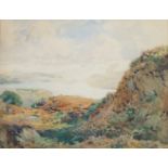 ALFRED HEATON COOPER (1863-1929) A mountainous landscape with lake in the distance, signed “ A.