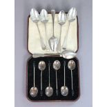 Six George III silver Old English teaspoons, London 1818 by (maker unknown), 2.15oz, & a set of