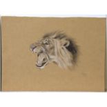 Capt. L.M. DUNDAS. A set of four pastel studies of African animals, including a lion (dated 1934 &