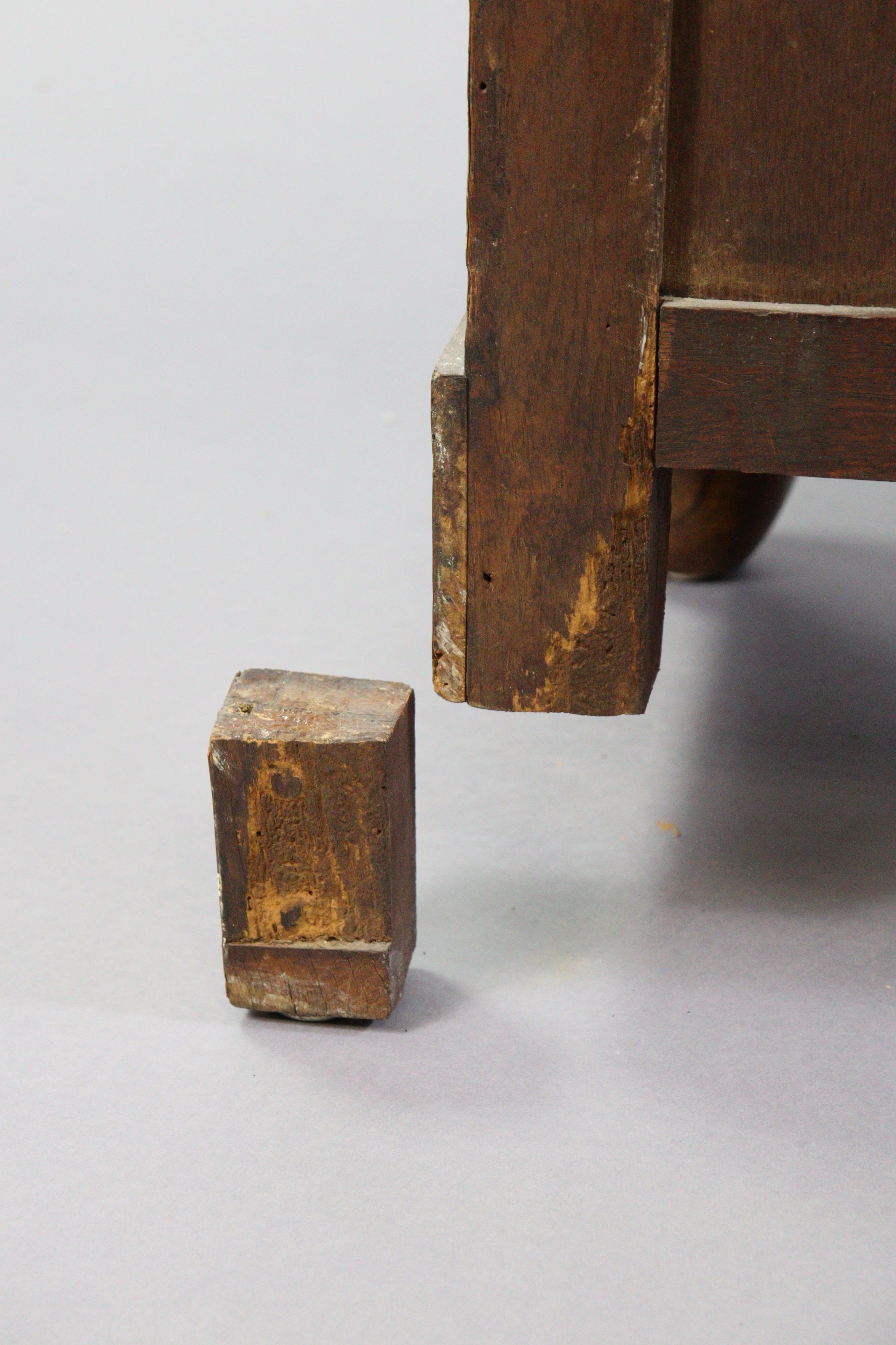 AN EARLY 19th century FRENCH WALNUT ESCRITOIRE or secretaire abatant, with brass mounted & grey - Image 12 of 12