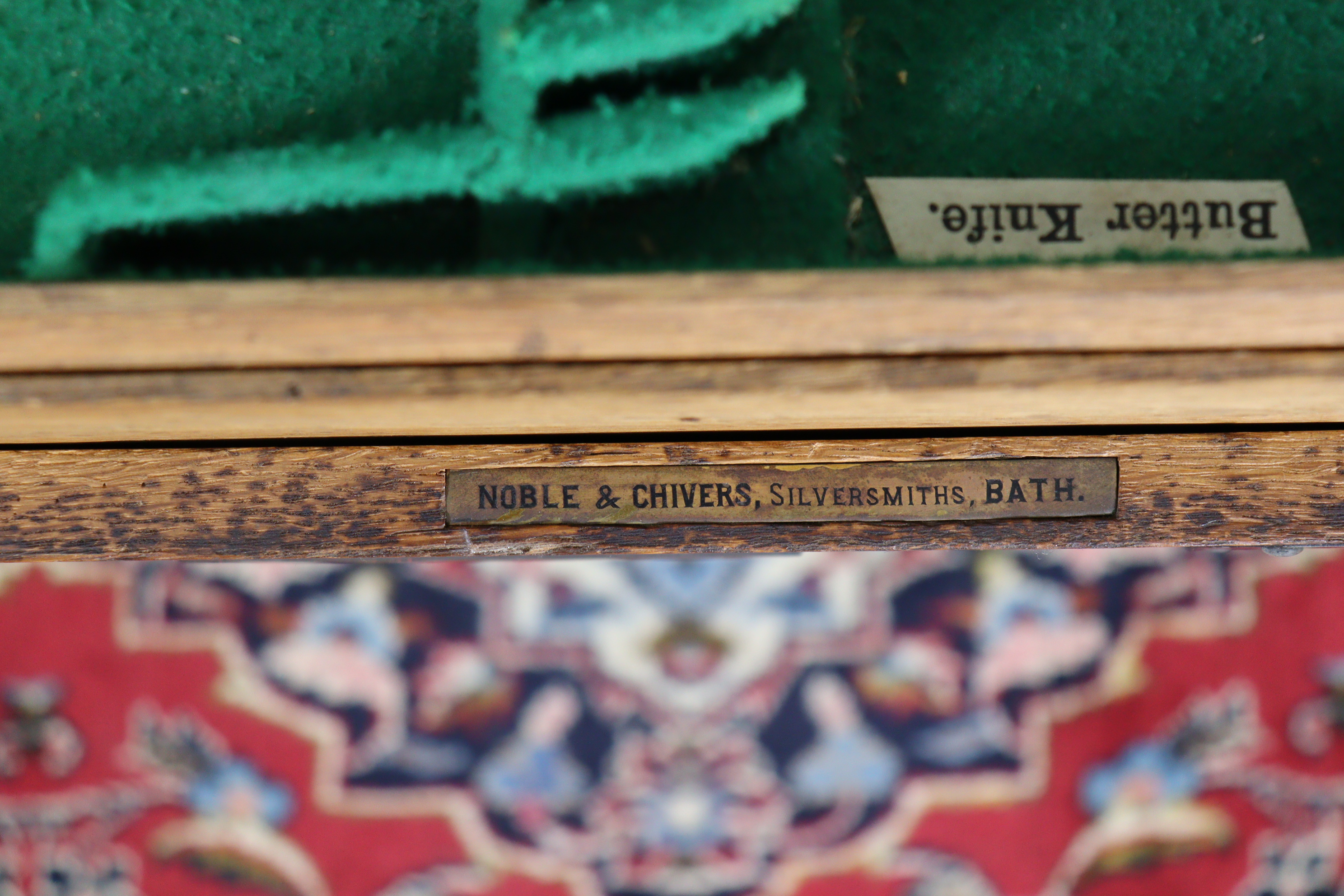 An early 19th century oak & iron-bound late chest )or silver chest), with engraved brass plaque “ - Image 3 of 10