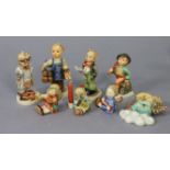 Four other Goebel Hummel figures “Boots”; “Doctor”; “Merry Wanderer”; & “Soloist”; & four ditto