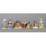 Seven other Royal Albert Beatrix Potter character figures, “And This Pig Had None”; “Diggory Diggory