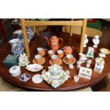 Various items of decorative china & pottery, part w.a.f.