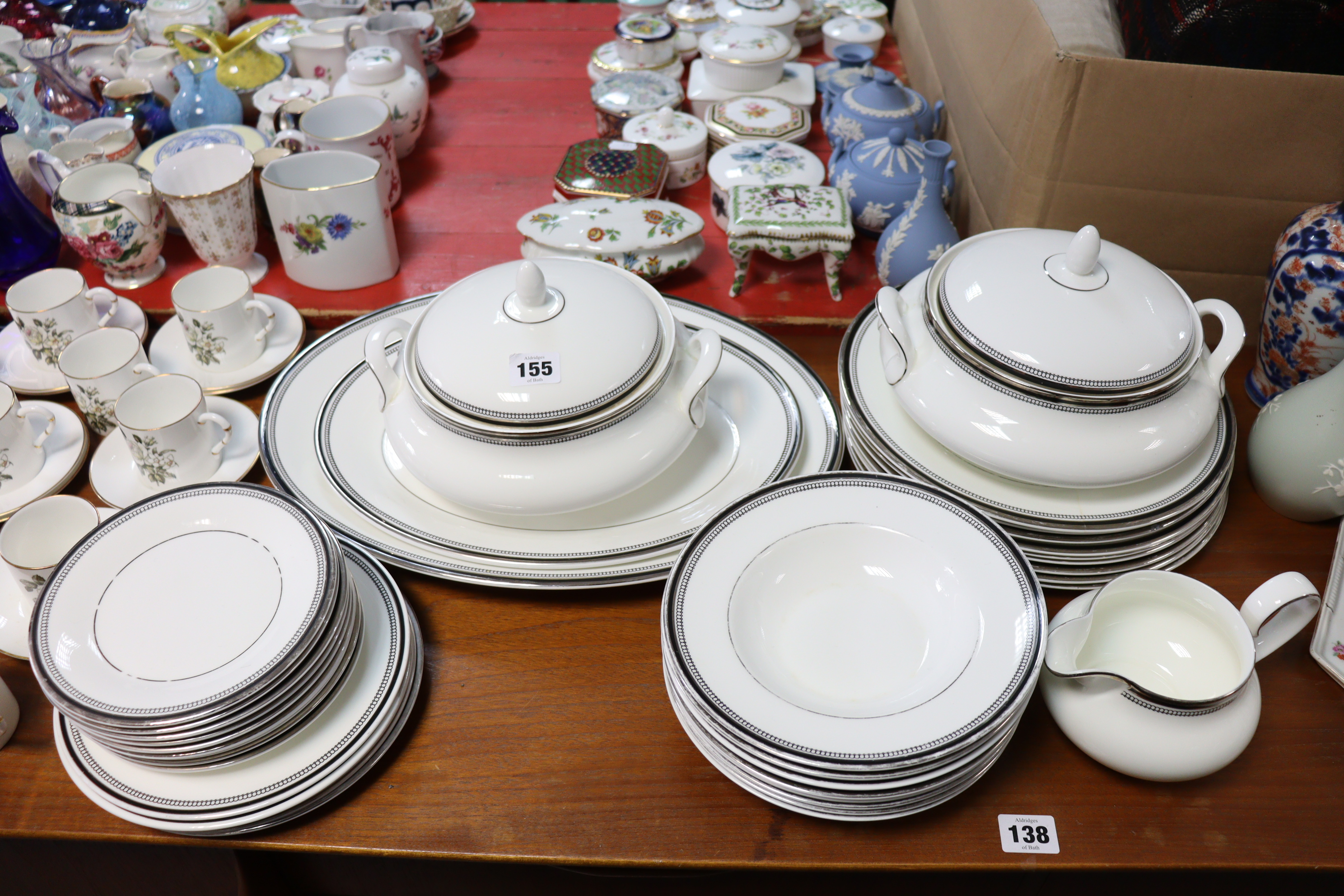 A Royal Doulton bone china “Sarabande” thirty-seven piece part dinner service; & a Royal - Image 2 of 4