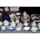 A collection of twenty various china sucriers; together with various other items of decorative