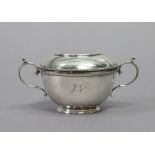 A George V silver two-handled porringer & cover 3” high, London 1919.