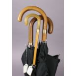 A vintage Brigg’s of London gent’s umbrella with a 9ct. gold mount; & two other vintage gent’s