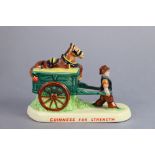 A Carlton Ware “Guinness For Strength” advertising model in the form of a cart horse resting in a