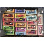 Approximately sixty various die-cast scale models by Matchbox & others, each with window box.