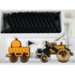 A Hornby railways “Stephenson’s Rocket” Real Steam Train Set (3½” inch gauge model); & a ditto set