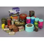 Five various Fortnum & Mason tins, together with various other advertising tins