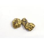 Two small gold ‘nuggets’; 1.4g total.