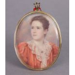 K. WINIFRED COLLYER, R.W.S (later Walker exh. R.A. 1891-1900) a portrait miniature of a lady, signed