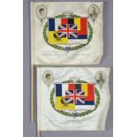 Two early 20th century souvenir flags from the “Clara Butt-Rumford concert of the Royal Albert