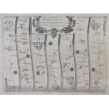 OGILBY, John. An engraved strip map “The Road From London to Bath & Wells”, 16¾” x 19¾”; together
