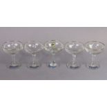 A matched set of five “Babycham” glasses, 4¼” high.