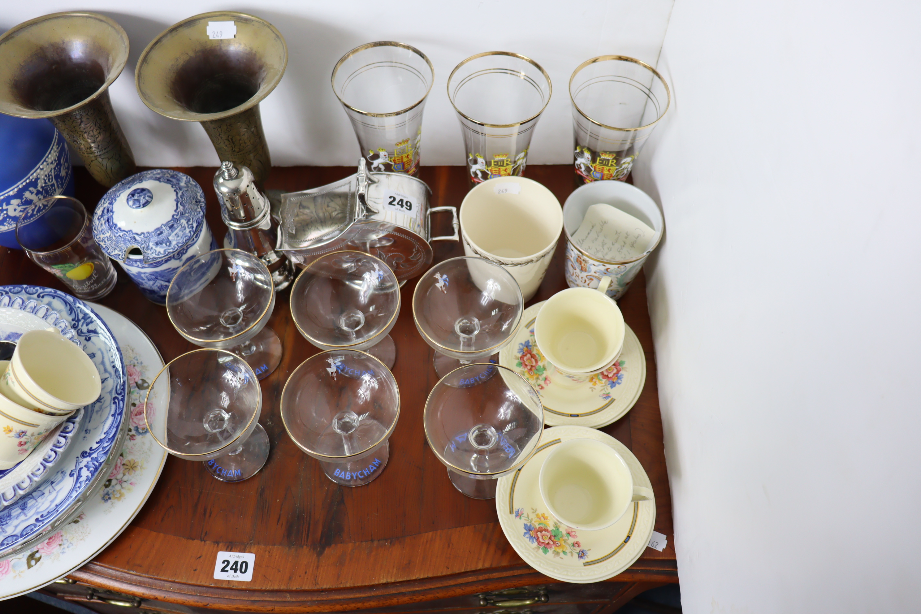 A set of six “Babycham” glasses; together with various other items of glassware, china, & - Image 4 of 5