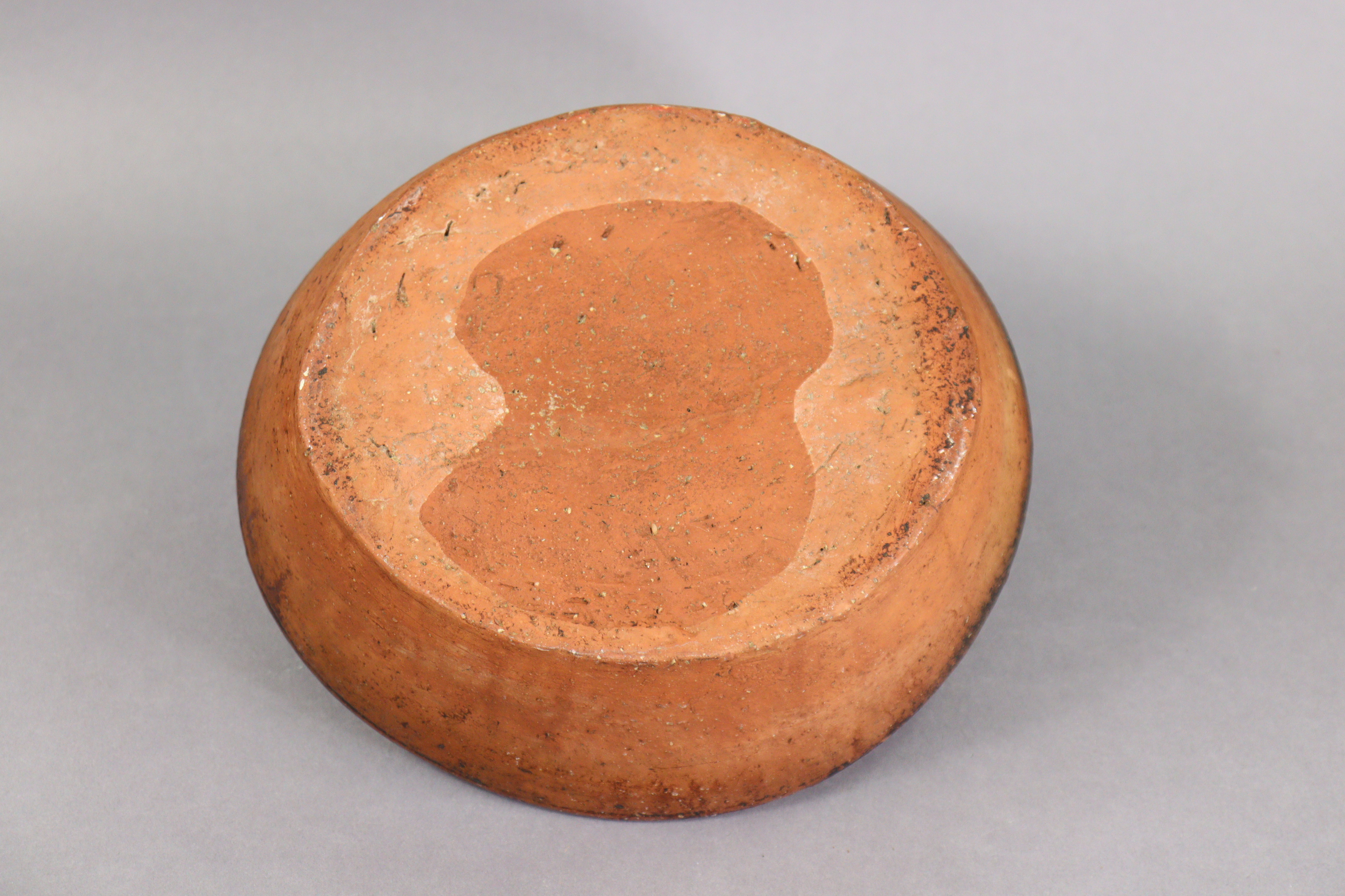 A 19th century English slipware oval baking dish, the cream-glazed interior with sgraffito - Image 3 of 3