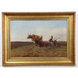 JOHANNES WILHELM ZILLEN (Danish, 1824-1870) A plough team at rest, Signed & dated “W. Zillen