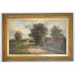 F. P. WRIGHT (fl. 1877-1883). “At Chigwell, Essex”, signed & dated 1878 lower right; oil on