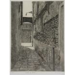 MALTE SARTORIUS (1933-2017). “Calle dei Pret”; etching; signed, inscribed & numbered 4/35 in pencil;