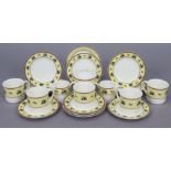 A Spode bone china “Seville” fourteen-piece part coffee service; a Villeroy & Boch floral decorated