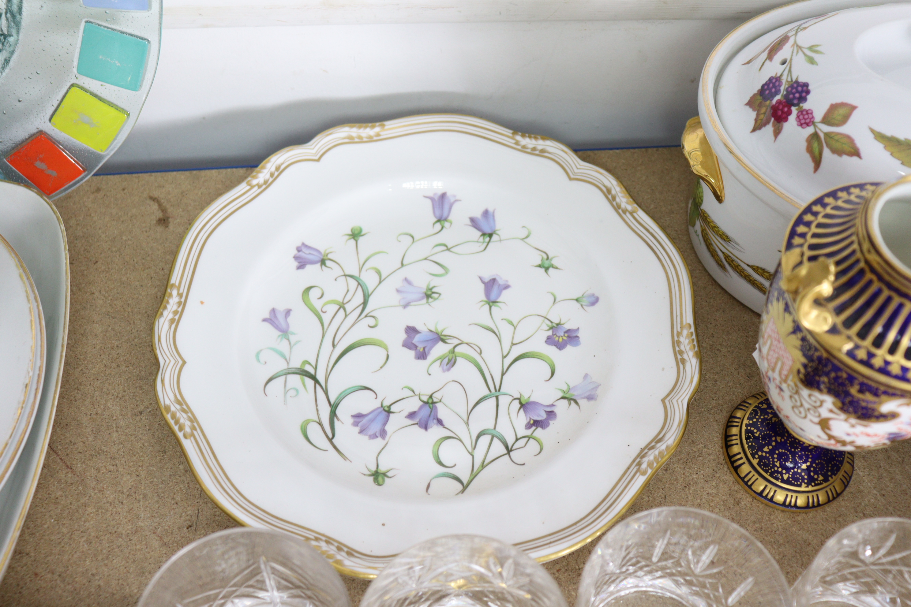 Eight items of Royal Worcester “Evesham” dinner & kitchenware; eleven cut-glass tumblers; three - Image 6 of 13