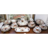 A Victorian china floral decorated forty-five piece extensive tea service.
