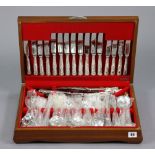 A 1970’s Hart’s of Sheffield silver plated & stainless-steel eighty-seven piece “Queens” pattern