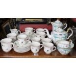 A Villeroy & Boch “Petite Fleur” twenty-three piece part tea & coffee service; a Royal Albert bone