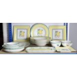 Twenty-five items of Villeroy & Boch fruit decorated dinner & kitchenware.