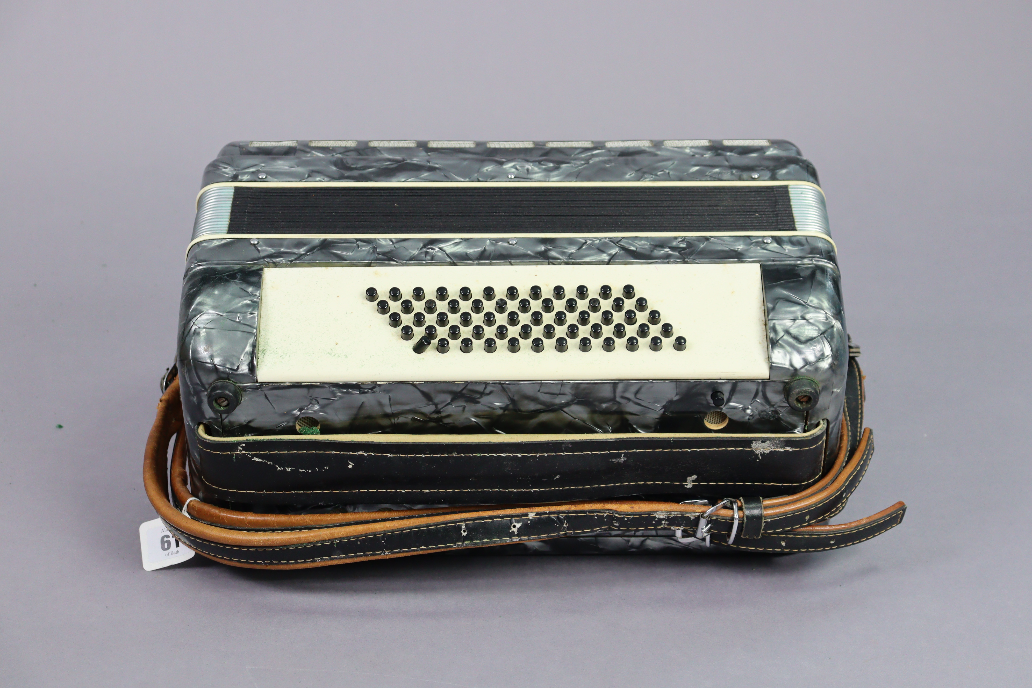 A Parrot piano accordion with a fibre-covered travelling case. - Image 3 of 3