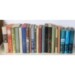 Seventeen various folio society books; together with various other books.